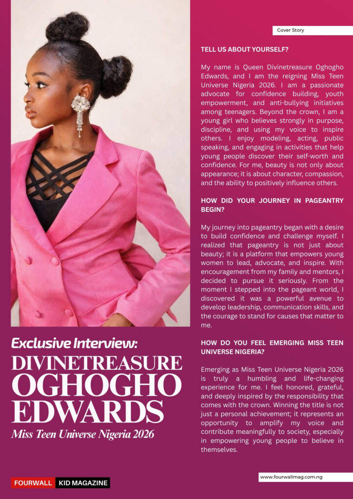 Queen Divinetreasure Oghogho Edwards Graces Fourwall Teen Magazine March 2026 Edition 7 - Fourwall Magazine