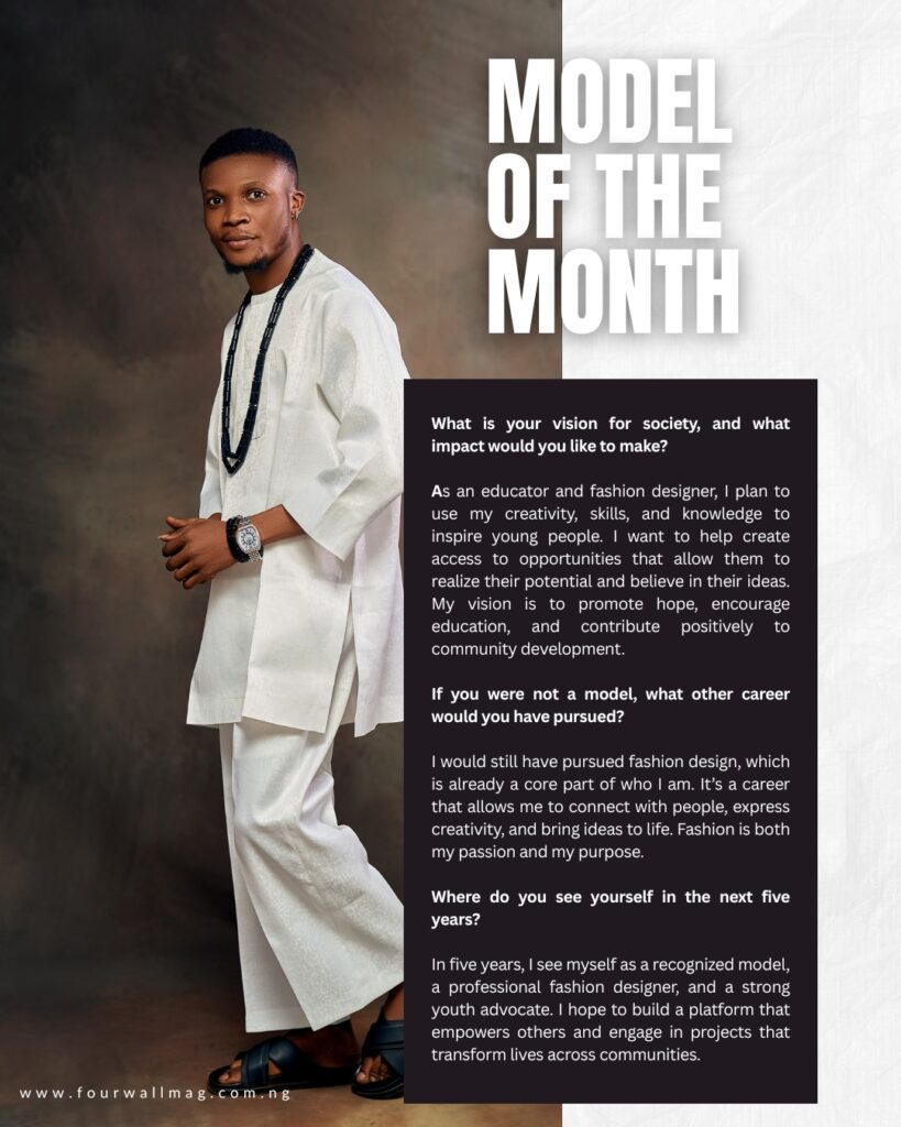 Introducing Our November 2025 Model of the Month: Michael Oyibode 6 - Fourwall Magazine
