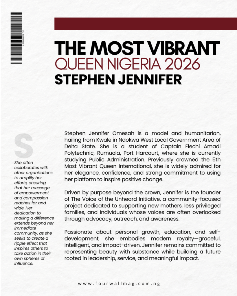Introducing Our February 2026 Model of the Month: Stephen Jennifer Omesah – The Most Vibrant Queen Nigeria 2025 2 2 - Fourwall Magazine
