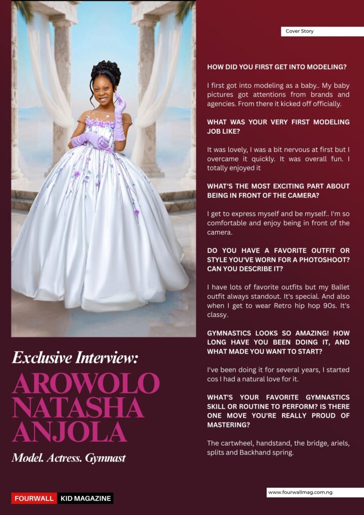 Arowolo Natasha Anjola Graces Fourwall Kid Magazine February 2026 Edition 7 - Fourwall Magazine