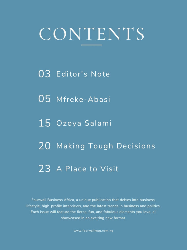 Mfreke-Abasi Graces the Cover of Fourwall Business Africa Issue 5 2 - Fourwall Magazine